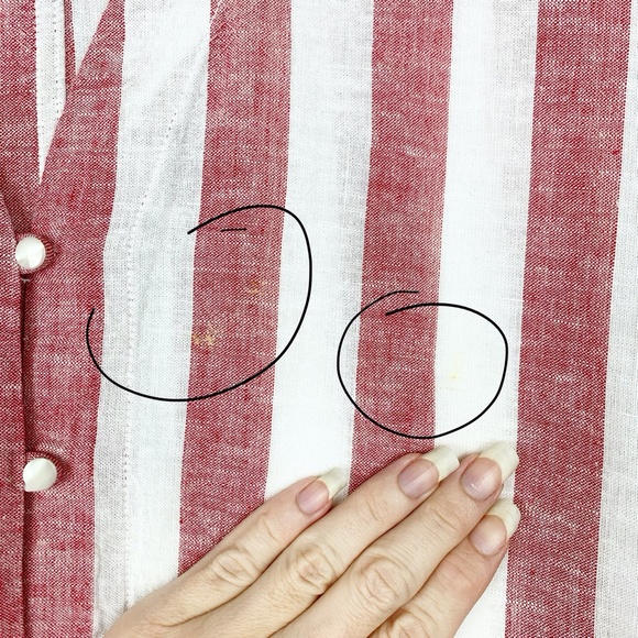 Rails | Thea Tie Front Short Sleeve Seville Stripe White Red - Picture 8 of 8